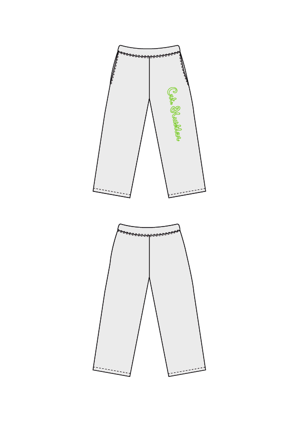 ,,MNL'' Green on Grey Melange - Sweatpants