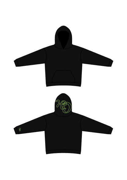 ,,MNL'' Green on Grey Melange - Hoodie