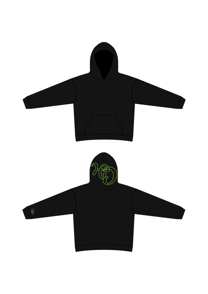 ,,MNL'' Green on Black - Hoodie